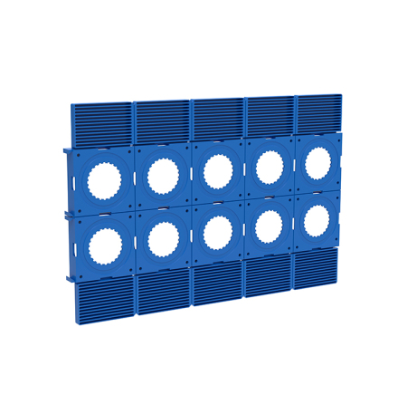 MONTAGEPLATTA 2X5XC/C60 MM 202X303 MM (4 ST 60X100 MM) FR VATETTE BOCKFIXTUR V6 BL VATETTE