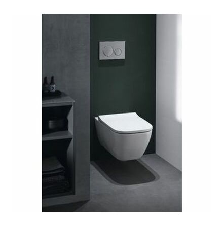 WC SMYLE SQUARE 355X540X455 MM RIMFREE, SITS QUICK RELEASE VIT GEBERIT