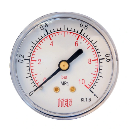 Tryckmtare 63 0-10Bar/kPa DN8 Bakt