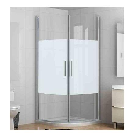 Duschhrna halvrund Imber II Krom/Frostat glas 900 mm