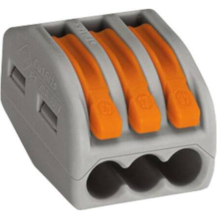 Anslutningsklmma 3x0,08-2,5mm2 gr