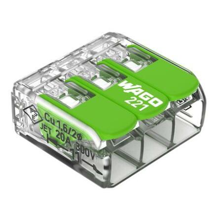 Anslutningsklmma 3x0,2-4mm2 GREEN