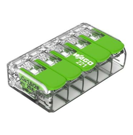 Anslutningsklmma 5x0,2-4mm2 GREEN