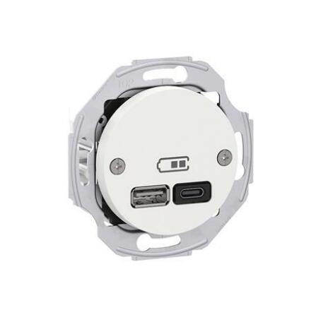 Laddst. USB A+C 45W Ren Vit
