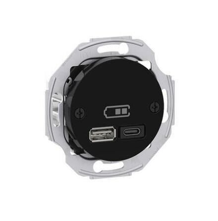 Laddst. USB A+C 45W Ren Svart