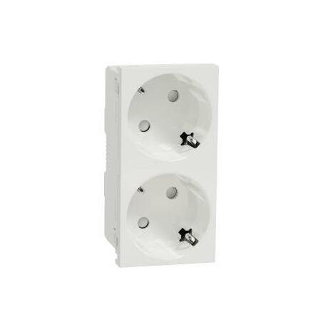 Uttag 2vgs 230v push in vit