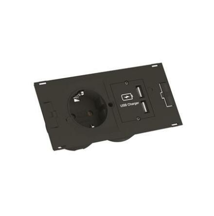Uttag 1v-DUE 1xSchuko 2xUSB