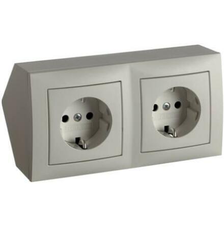 Hrnbox 2x 1-v uttag S.1 Vit
