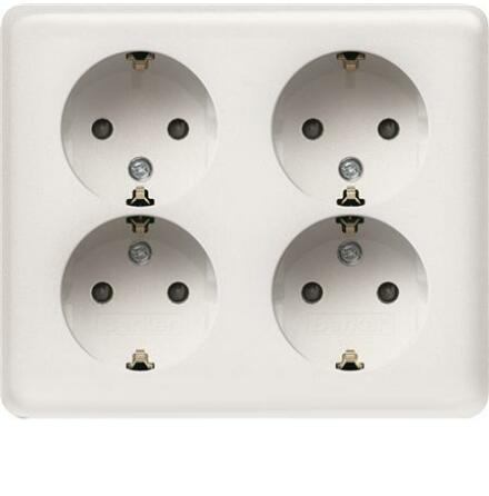 Uttag utv 4-vgs SCHUKO m jord