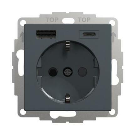 1-vgsuttag 2x USB 3A A+C Ant