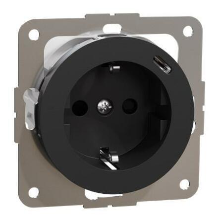 Vgguttag 1-vgs USB svart