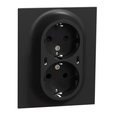Vgguttag 2-vgs USB svart