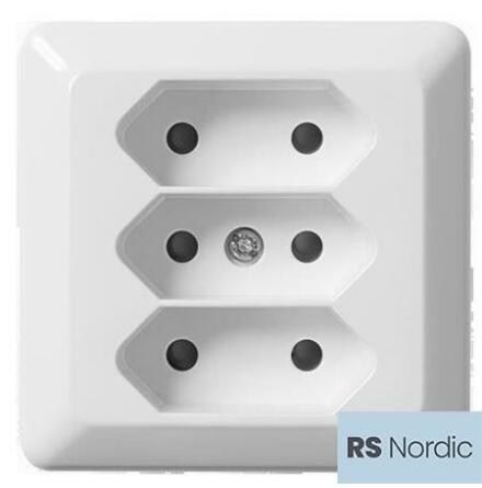 Uttag 3-v EURO RS utp RV