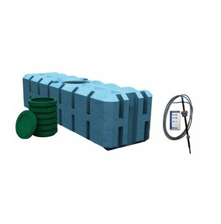 SLUTEN TANK PAKET 3000L MED NIVLARM BATTERI FANN