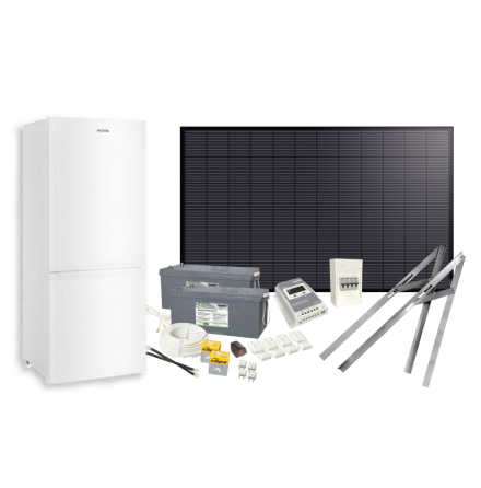 Solcellspaket 300W med kylskp 132l