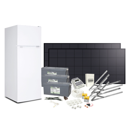 Solcellspaket 400W med kylskp 222l
