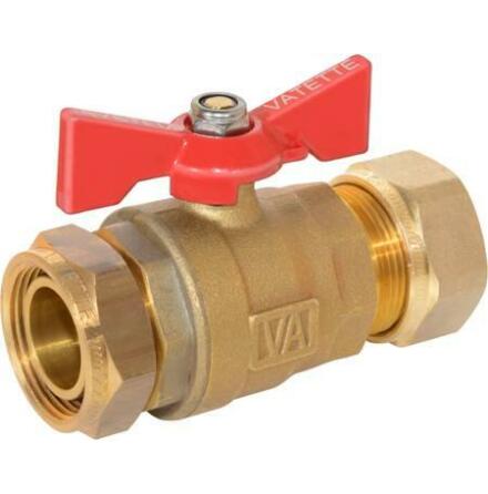 Kulventil rak 22mm rd