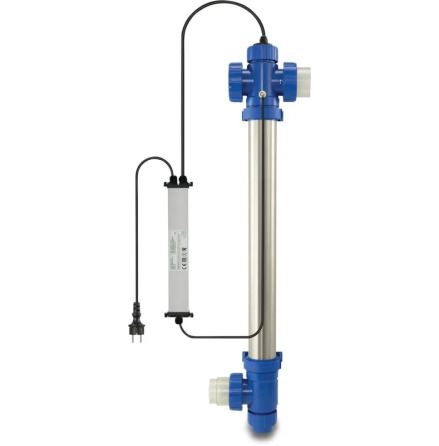Blue Lagoon UV-C desinfektionsenhet 50-63 mm x 1 1/2" limsockel x invndig gnga 2.5bar type Tech UV-C 4ALL