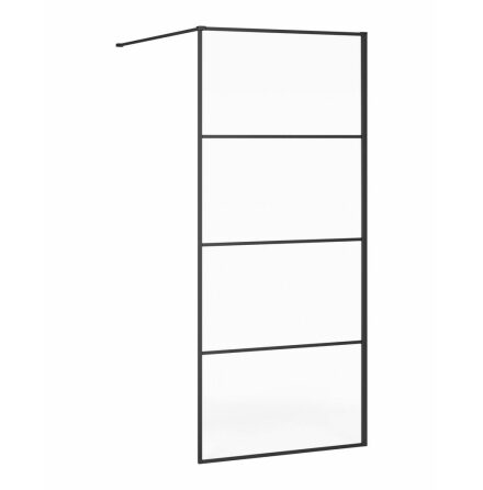 Duschvgg Gustavsberg Square Duschvgg Fast Vgg med Sprjs Svart 90 cm