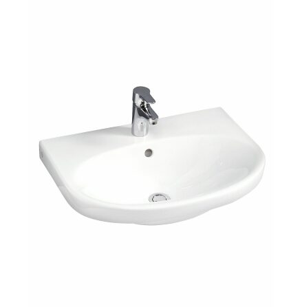 Tvttstll Gustavsberg Nautic 60 cm, Bult/konsolmontage, Utan blandarhl, Med brddavlopp, CeramicPlus