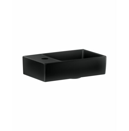 Tvttstll Gustavsberg Artic Small fr Bultmontage 36 cm Bassng hger, blandarhl vnster, Matt svart