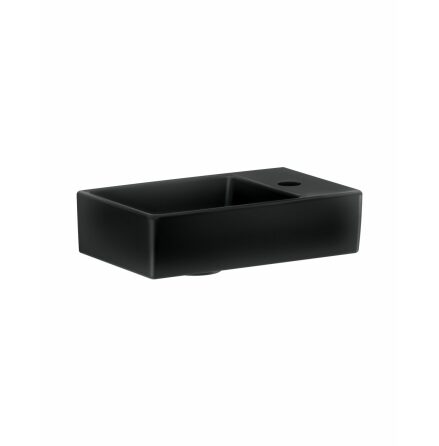 Tvttstll Gustavsberg Artic Small fr Bultmontage 36 cm Bassng vnster, blandarhl hger, Matt svart