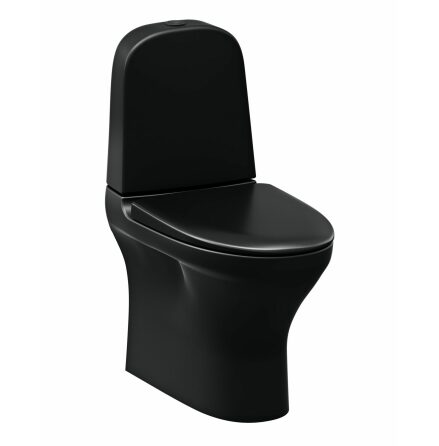Toalettstol Gustavsberg Estetic Dolt S/P-ls Hygienic Flush 4/2 Liter SC/QR sits, C+ Limmontage Mattsvart