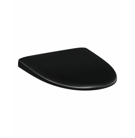 Toalettsits Gustavsberg Estetic Fr vgghngd toalett, Ebony svart (Soft Closing / Quick Release)