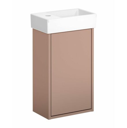 Tvttstllsskp Gustavsberg Artic Small Peach, Med tvttstll vit, ho till hger