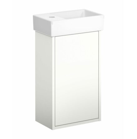 Tvttstllsskp Gustavsberg Artic Small Vit, Med tvttstll vit, ho till hger