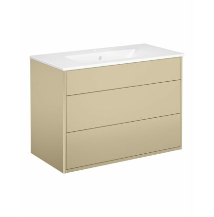 Kommodskp Gustavsberg Graphic 80 cm, Beige, Med tvttstll