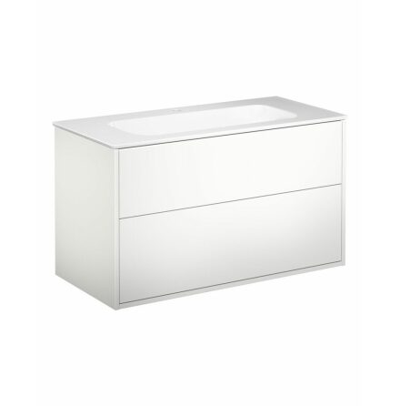 Kommodskp Gustavsberg Artic 100 cm, Vit, Med tvttstll vit, 1 blandarhl