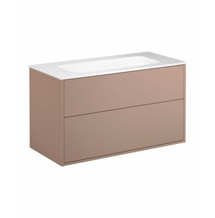 Kommodskp Gustavsberg Artic 100 cm, Peach, Med tvttstll vit, 1 blandarhl
