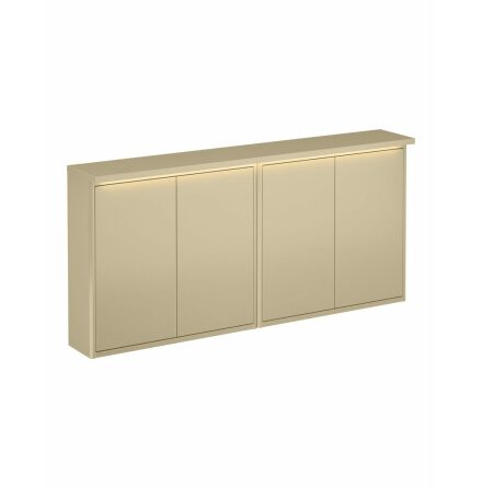 Toppskiva till Vggskp Gustavsberg med LED-belysning 120 cm, 20 cm, Beige