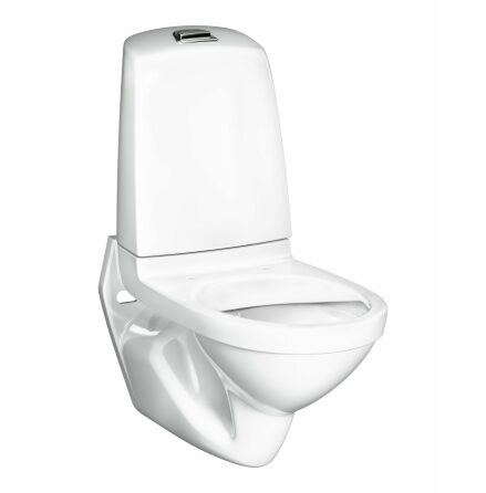 Toalettstol Vgghngd Gustavsberg Nautic 1522 med Cistern Hygienic Flush 4 liter enkelspolning, Utan sits, Standardyta