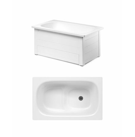 Sittbadkar Gustavsberg 1051 - 1050 x 650 cm Med helfrontstativ