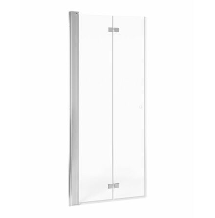 Duschdrr Gustavsberg Square Vikbar Rak Krom 90 cm, Vnsterhngd
