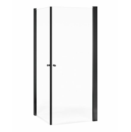 Duschdrr Gustavsberg Square fr Hrnmontage Par 80 x 90 cm, Mattsvart