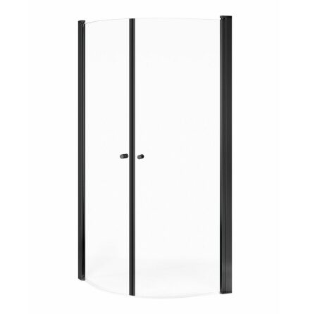 Duschdrr Gustavsberg Round fr Hrnmontage Par 90 x 100 cm, Mattsvart