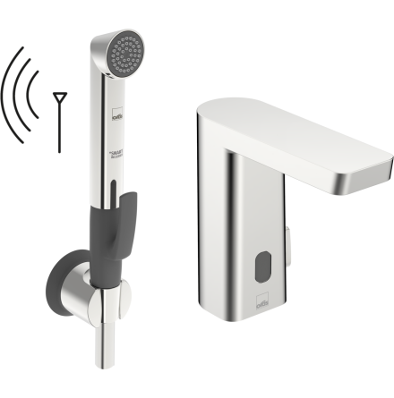 Tvttstllsblandare Oras Stela Safety med Bidetta Handdusch 3 V Bluetooth