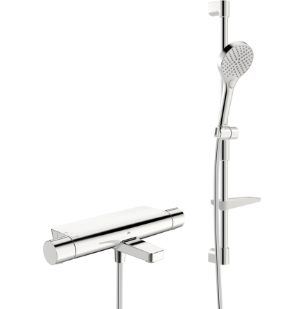 Badkarsblandare med duschset Oras Optima Style med Termostat