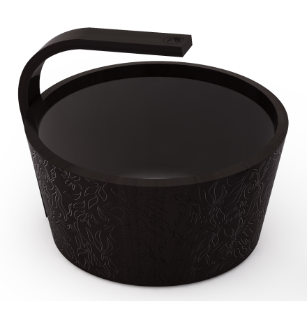 Bastuhink SAWO ngvatten Cedar med plastinsats Svart, 9L