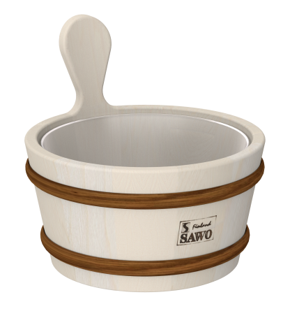 Bastuhink SAWO Rotting med plastinsats Asp, 4L