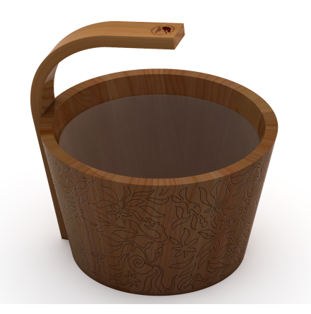 Bastuhink SAWO ngvatten Cedar med plastinsats Cedertr, 4L