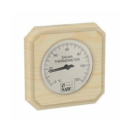 Bastutermometer SAWO Fyrkant  Furu