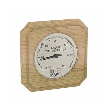 Bastutermometer SAWO Fyrkant  Ceder