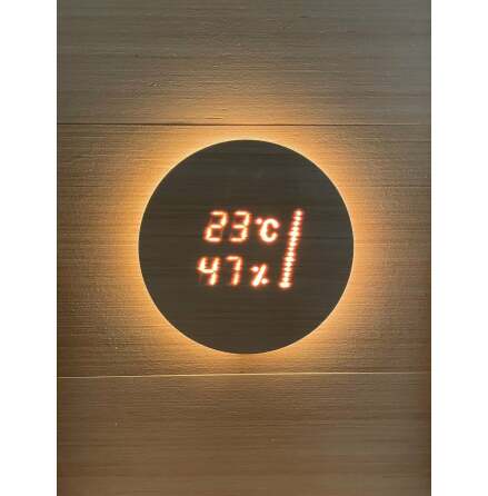 Bastu Termometer Hygrometer Cariitti med timglas Aspectu Round Bjrk