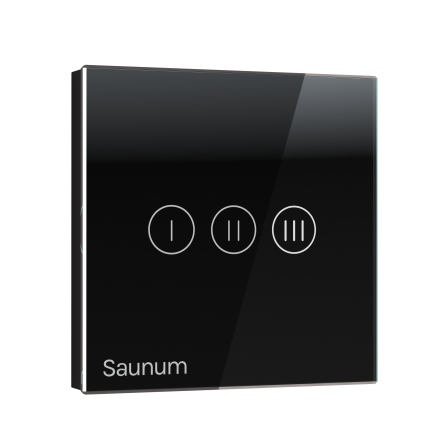Kontrollstrmbrytare fr klimatkontroll Saunum Bas Svart berringsbrytare