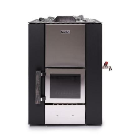 Vedeldat Bastuaggregat Narvi Kuru med Vattenbehllare Mitten