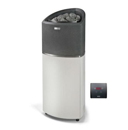 Elektriskt Bastuaggregat Narvi Trio Antracit/Vit, 9 kW, Med Styrenhet